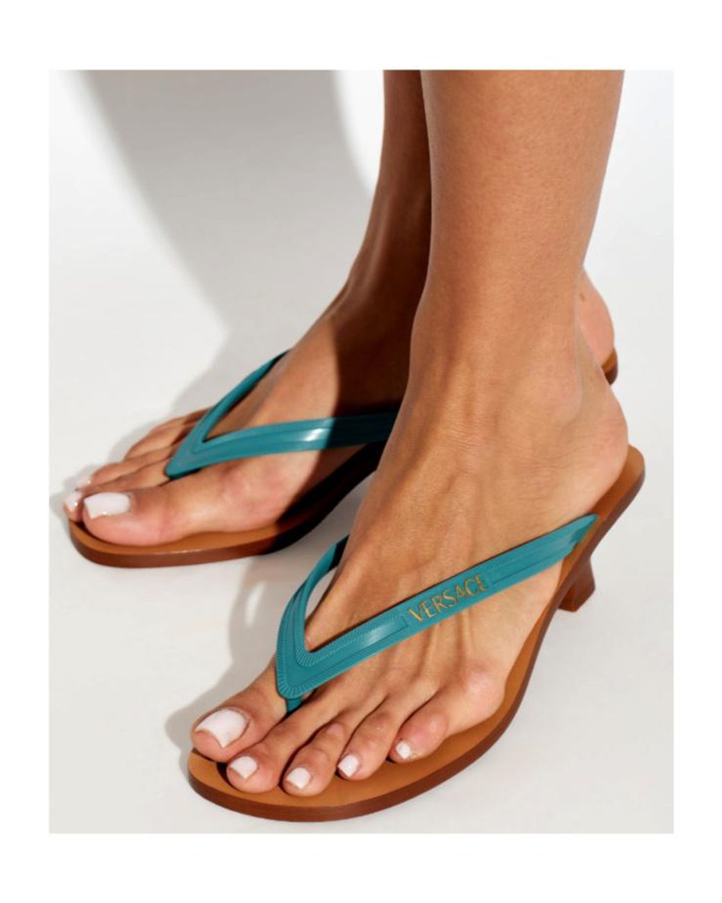 Versace Brown Sophie Thong Sandals