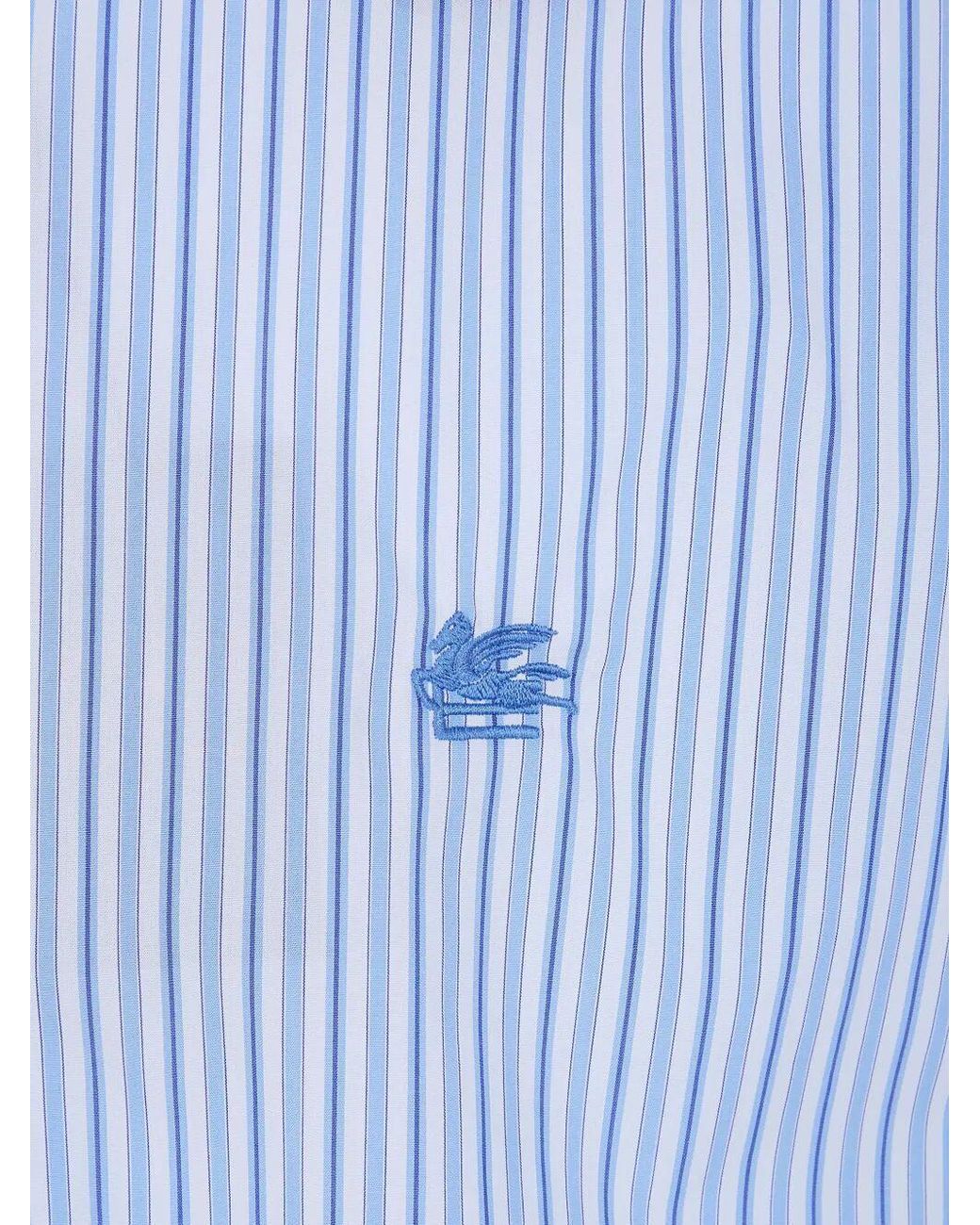 Etro Blue Striped Shirt for men