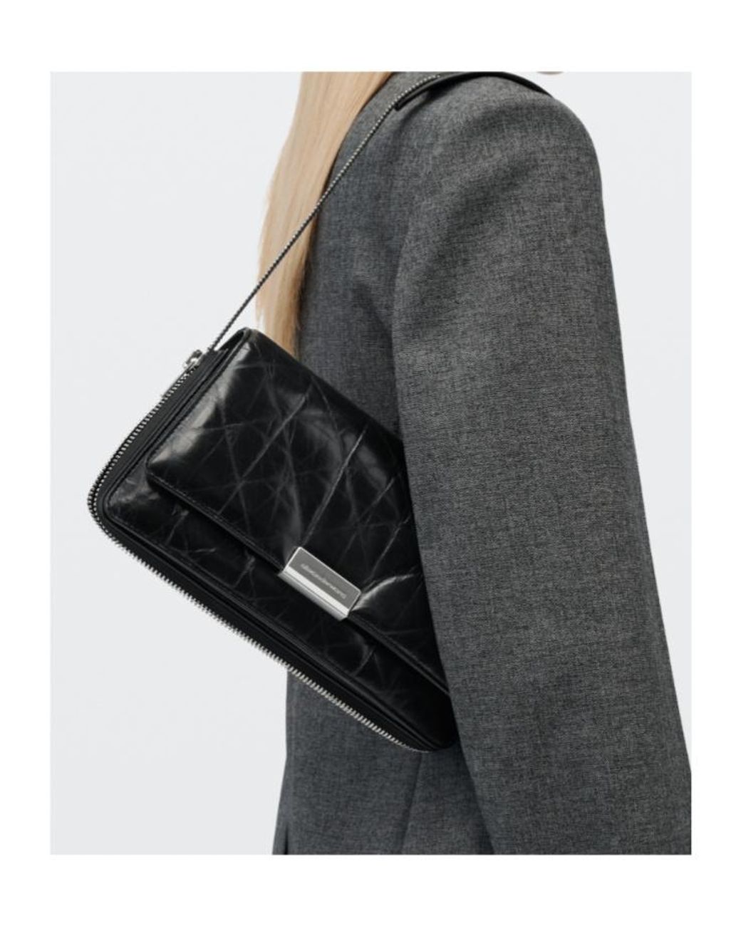 Alexander Wang Black Siren Medium Flap Shoulder Bag
