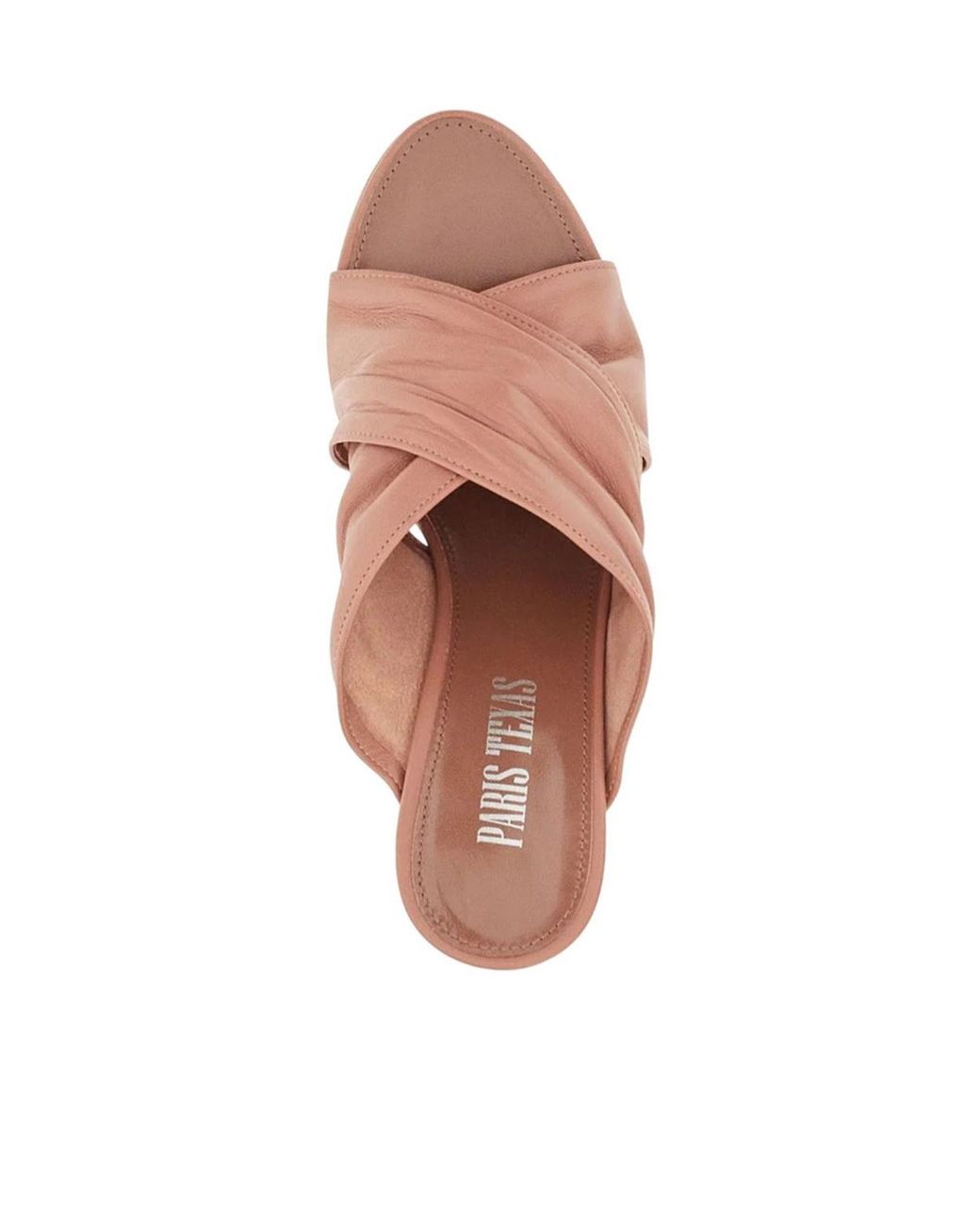 Paris Texas Pink Maria Ruched Mules