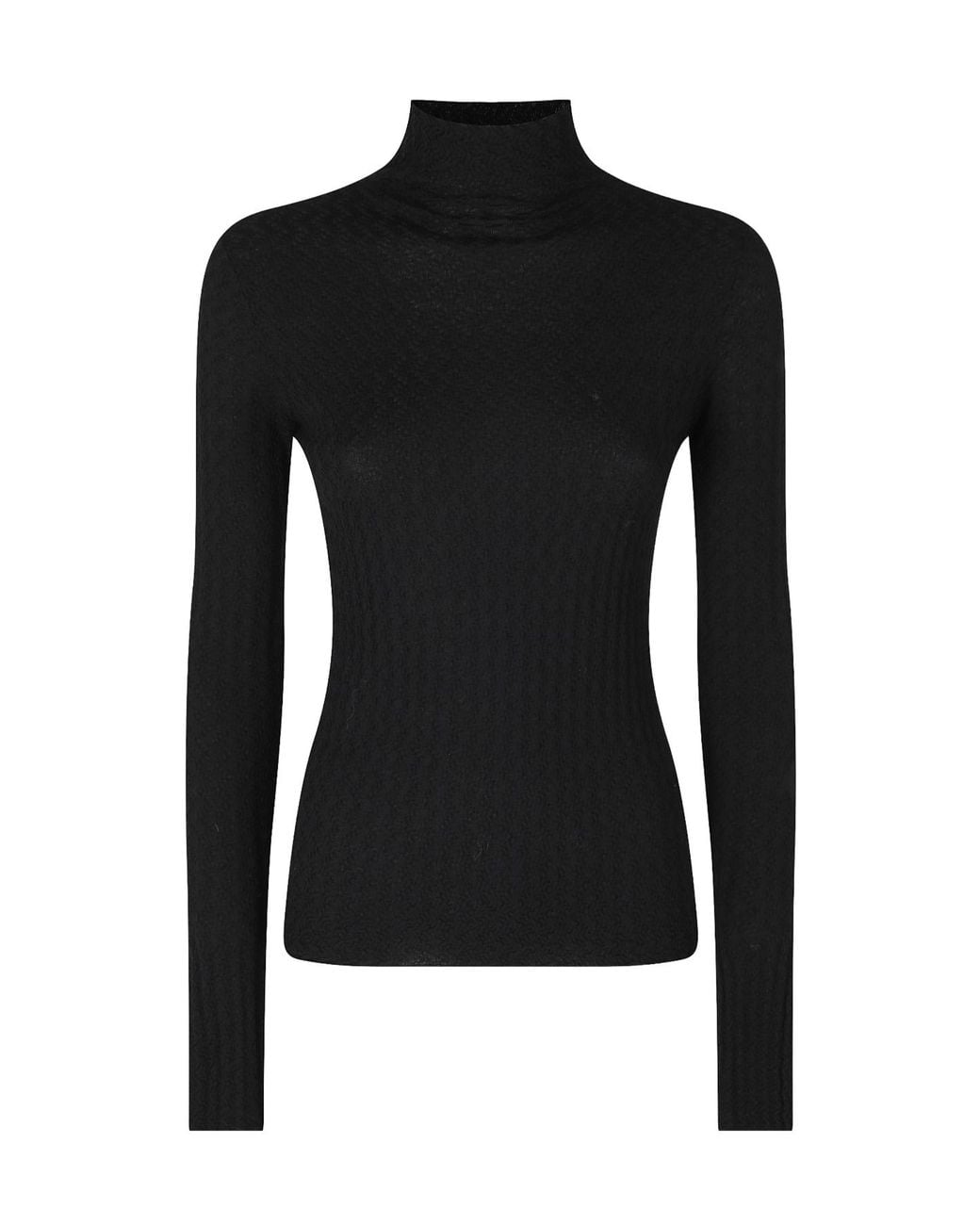 Roberto Collina Black Turtleneck Sweater