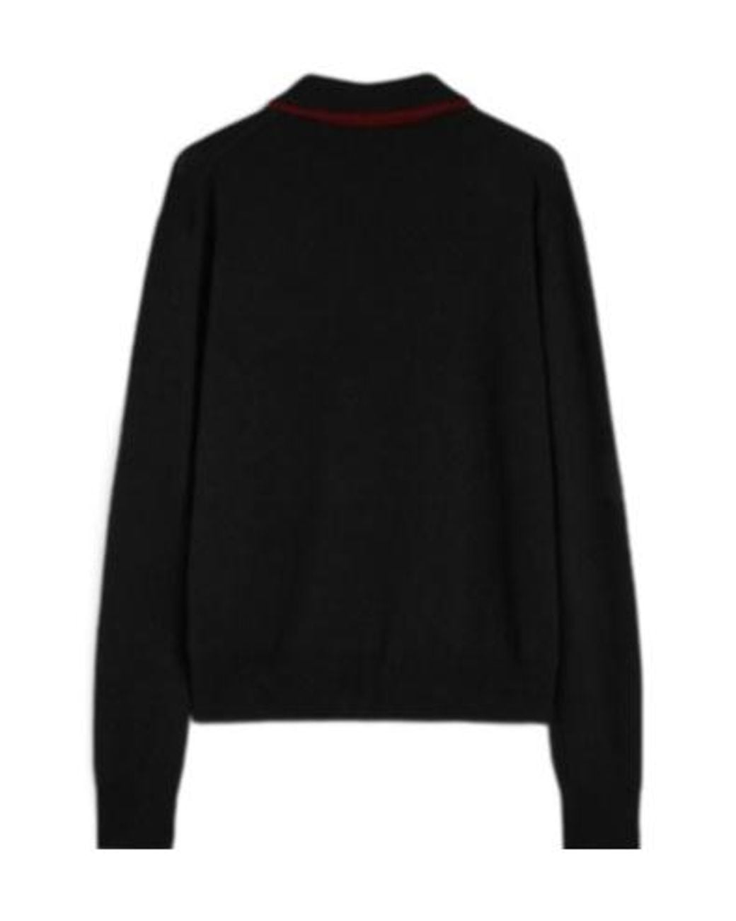 Jil Sander Black Lightweight Polo Jumper for men