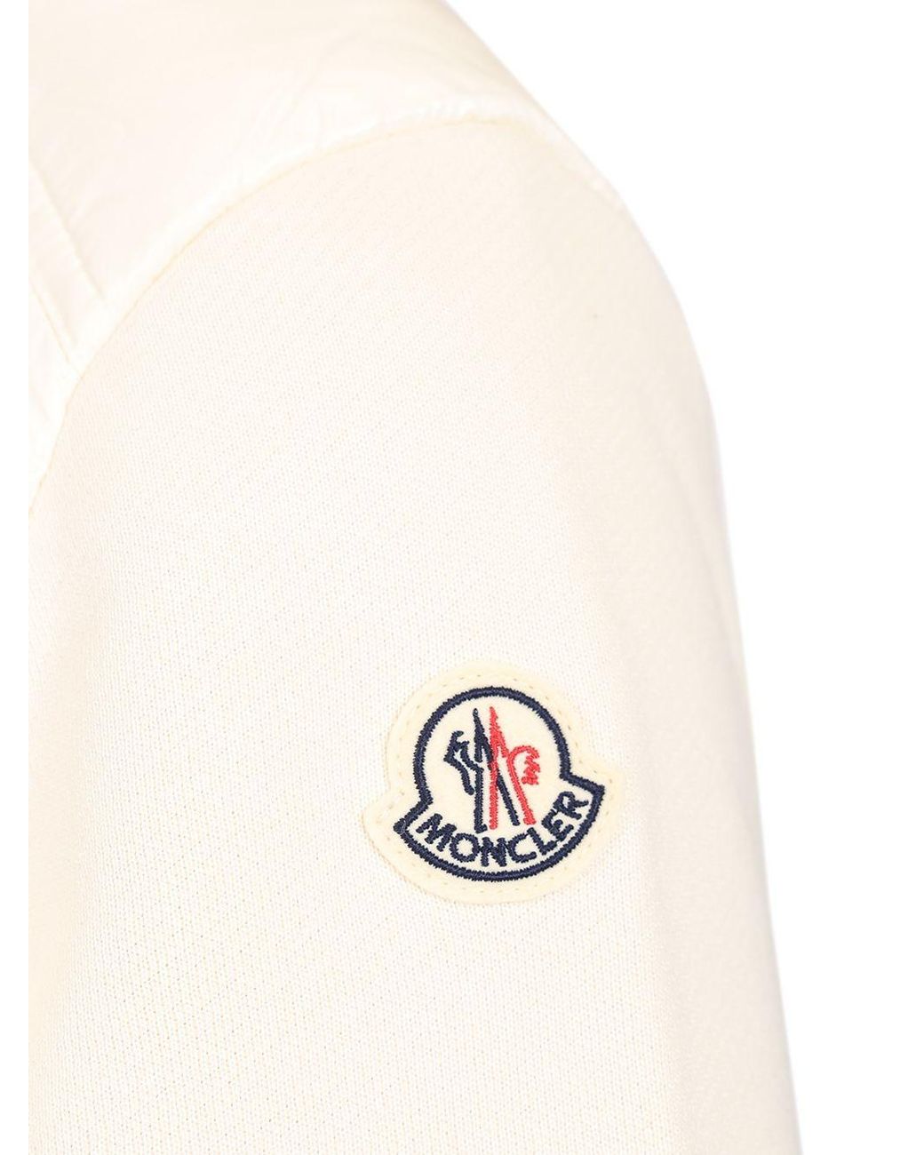 Moncler White Zip-Up Sweatshirt