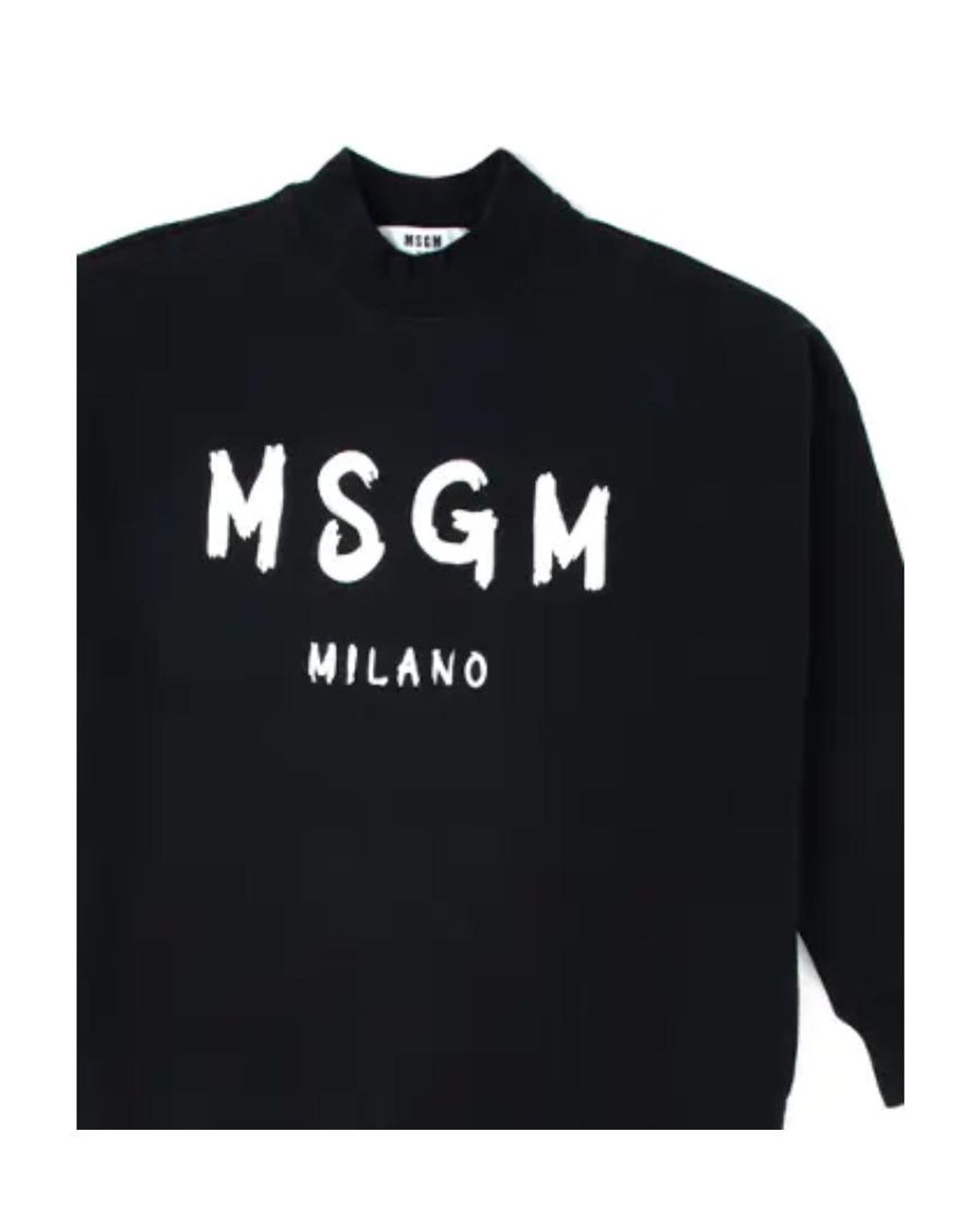 MSGM Blue Logo Detail Sweatshirt Dress