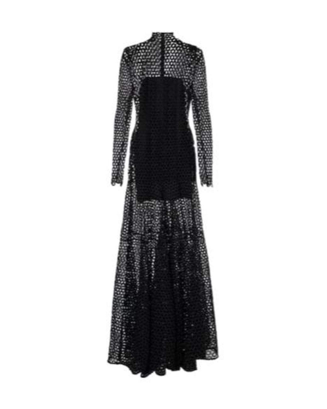 David Koma Black Knotted Long Dress