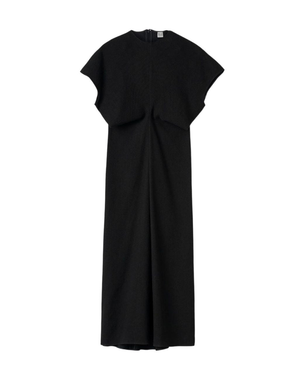 Totême Black Woven Dress With Loose Waist