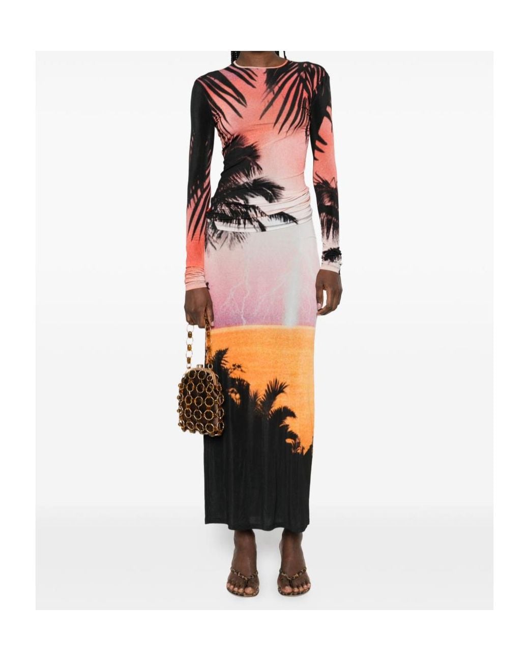 Rabanne Multicolor Palm Print T-Shirt