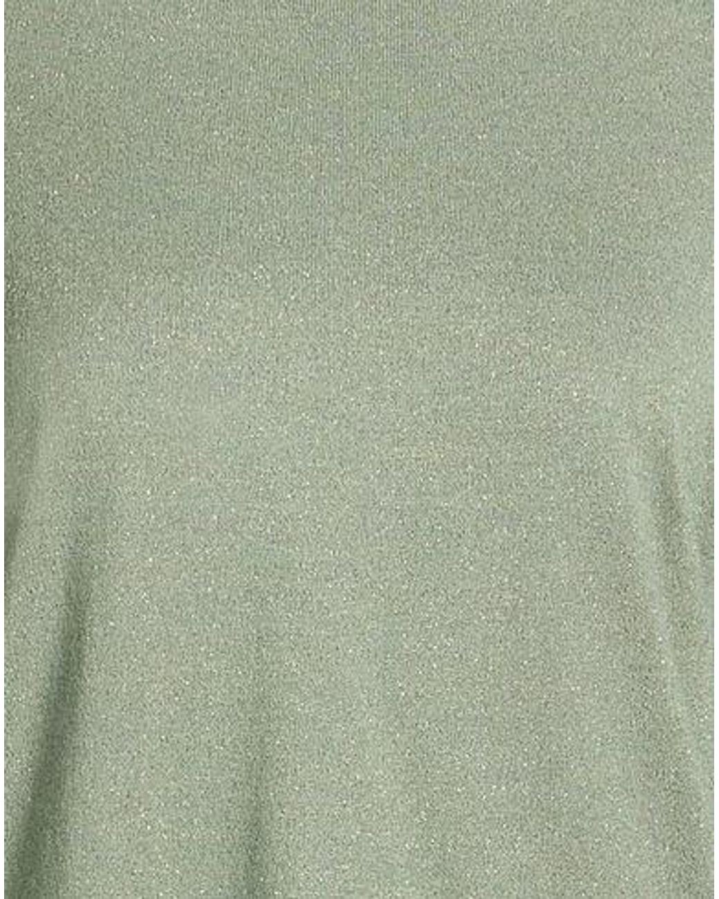 Brunello Cucinelli Green Solidcolor Lightweight Knit Shortsleeve Top