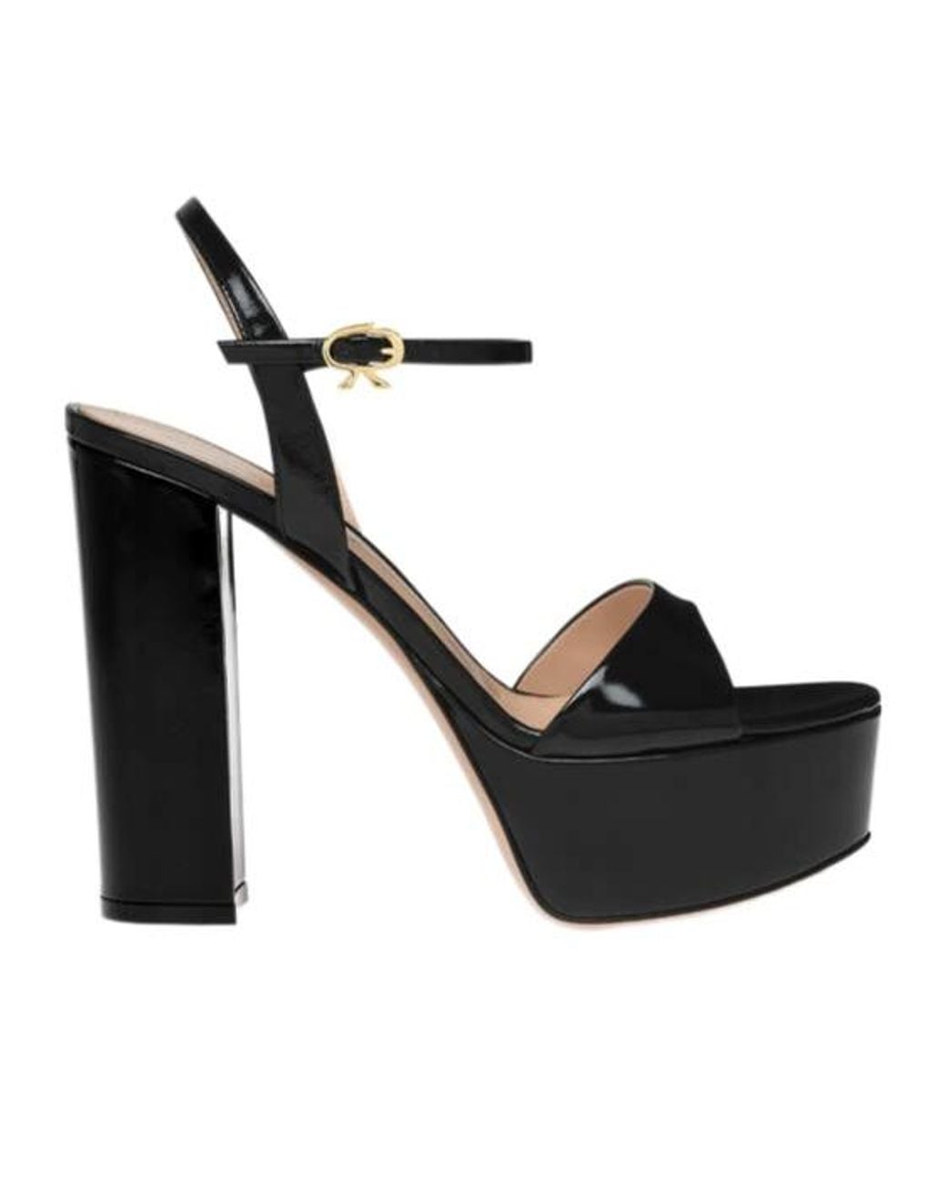 Gianvito Rossi Black 125Mm Marlena Platform Heeled Sandals