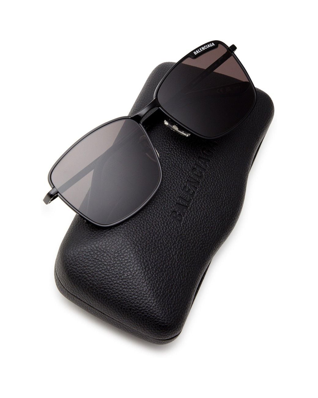 Balenciaga Metallic Rectangular Wayfarer Sunglasses for men