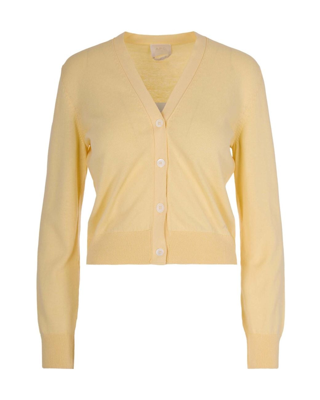A.P.C. Natural Logo Intarsia Cardigan