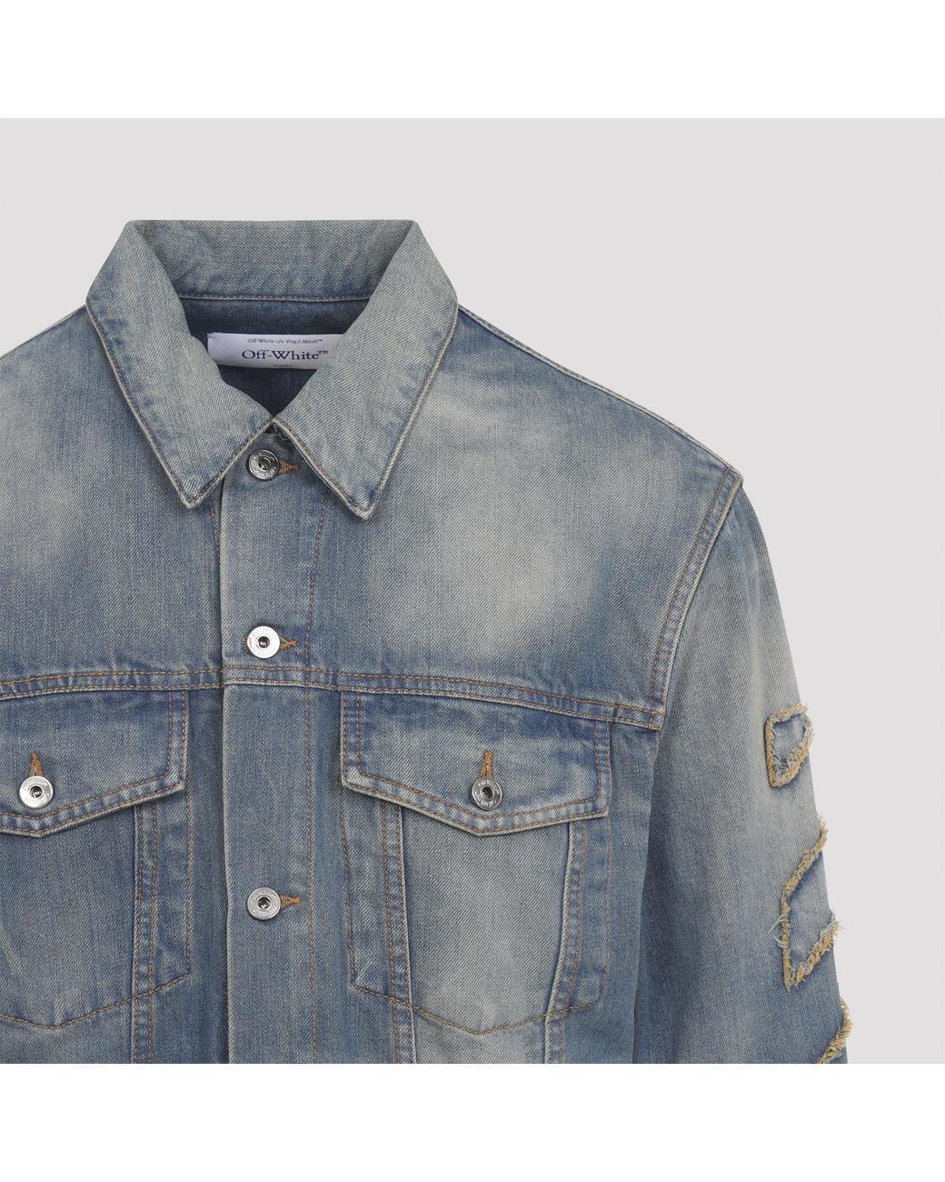 Off-White c/o Virgil Abloh Blue "Diag Raw Patch" Jacket for men