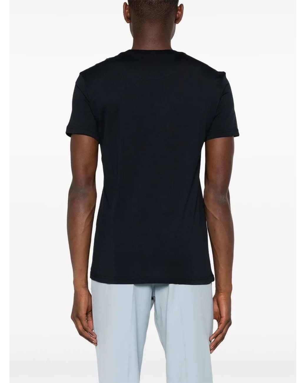 PT01 Black Crew Neck T-Shirt for men