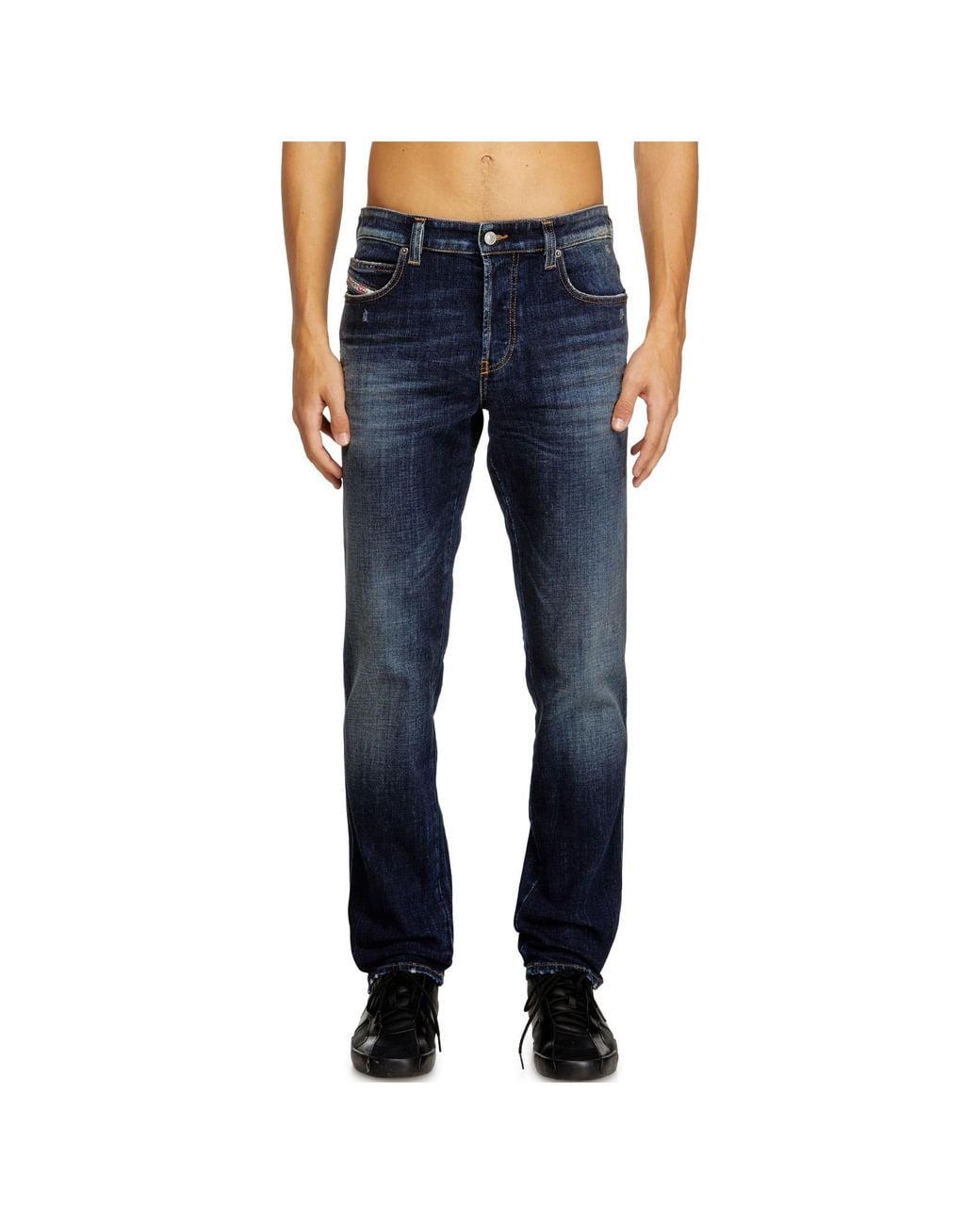 DIESEL Blue D-Vyl 0Adbn Button Slim Jeans for men