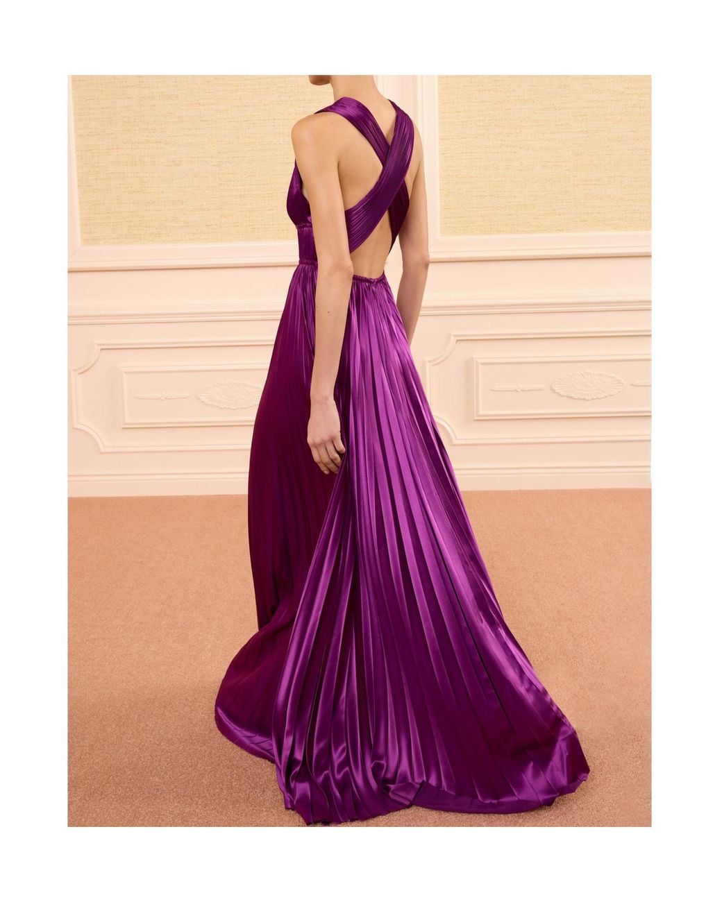 Ulla Johnson Purple Lena Pleated Maxi Dress