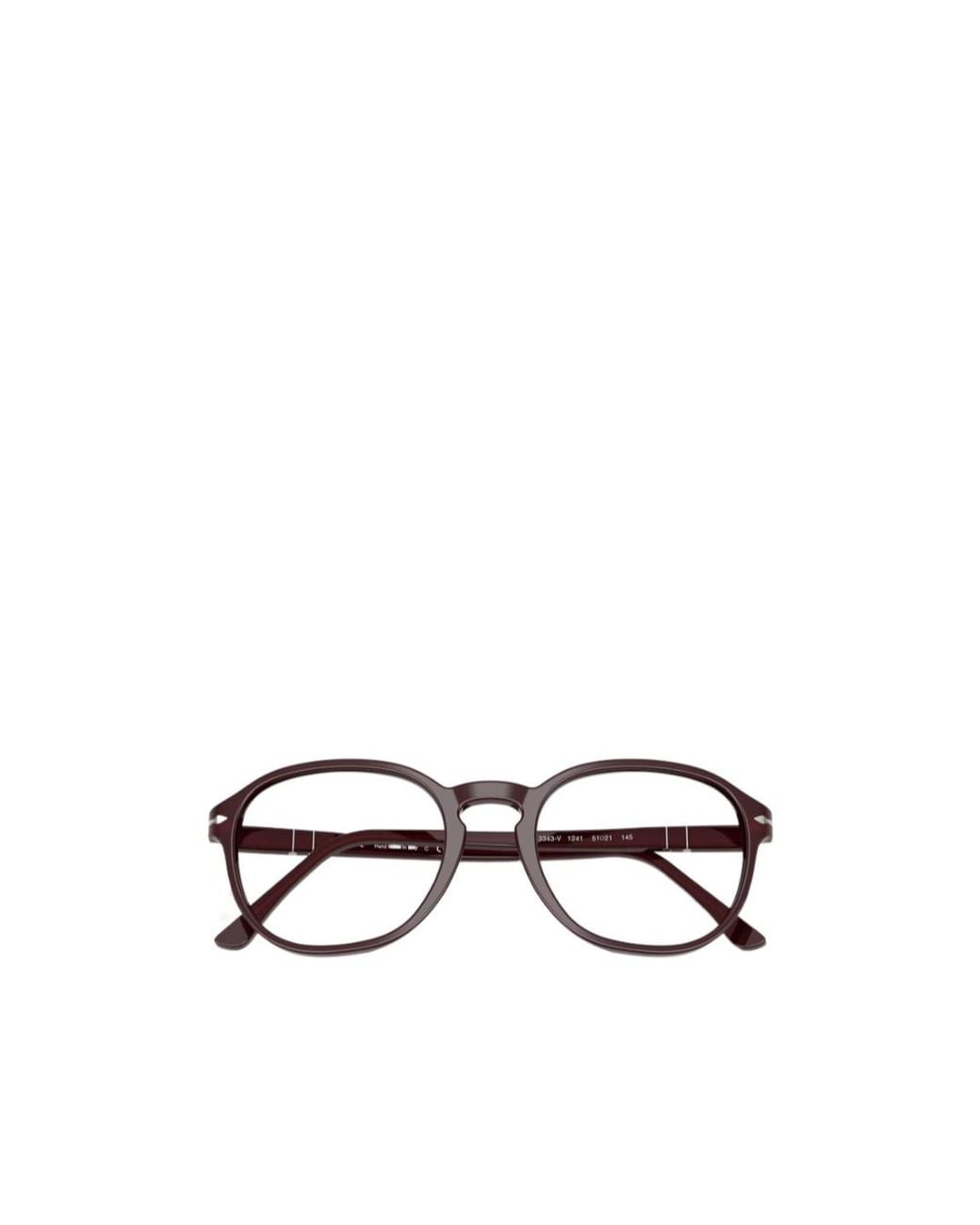 Persol White Full-Rimmed Plano Lenses for men