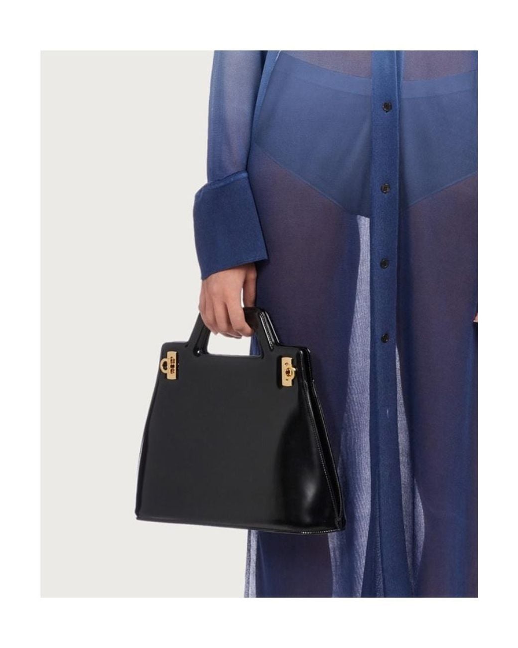 Ferragamo Black Wanda Handbag