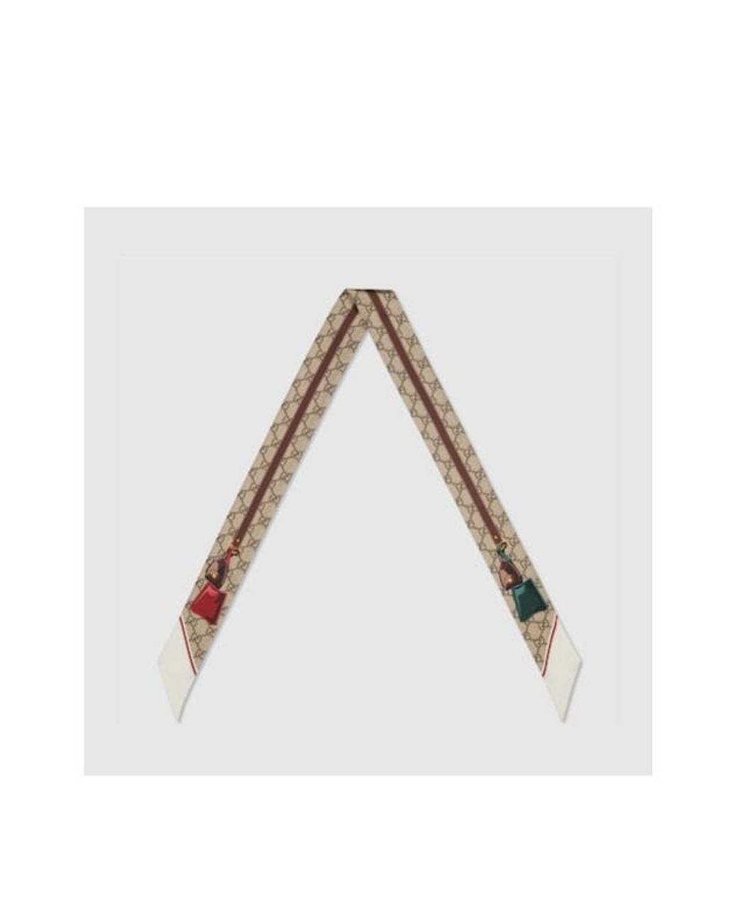 Gucci White Gg Printed Neck Bow