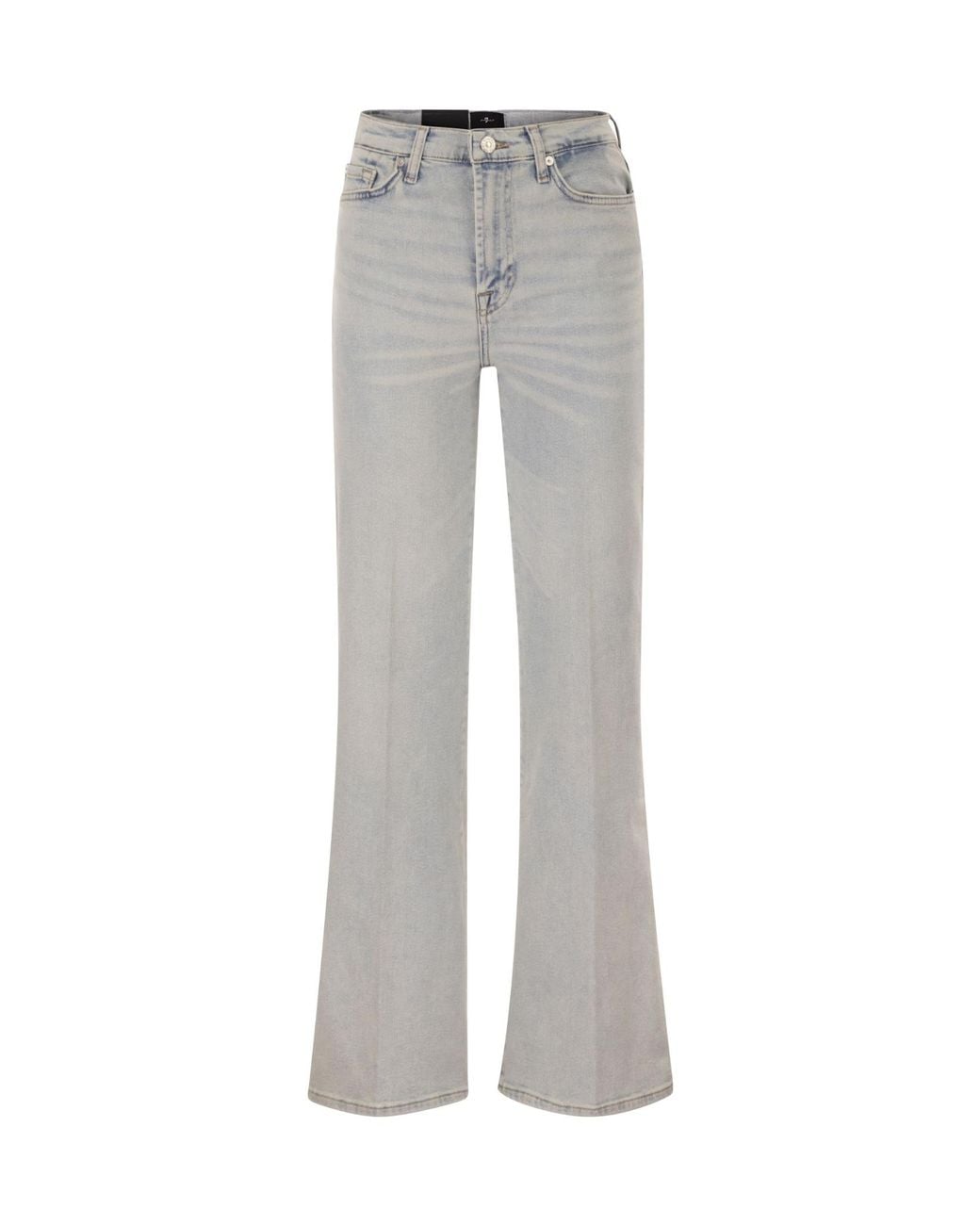 7 For All Mankind Gray Modern Dojo Flare Jeans