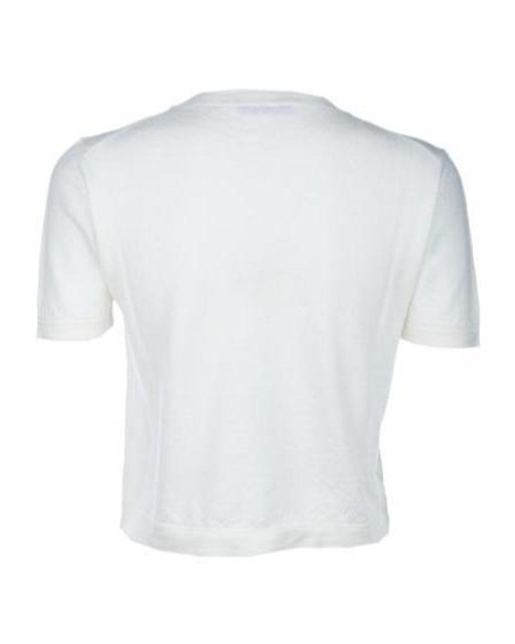 Prada White Logo-Intarsia Knitted Top