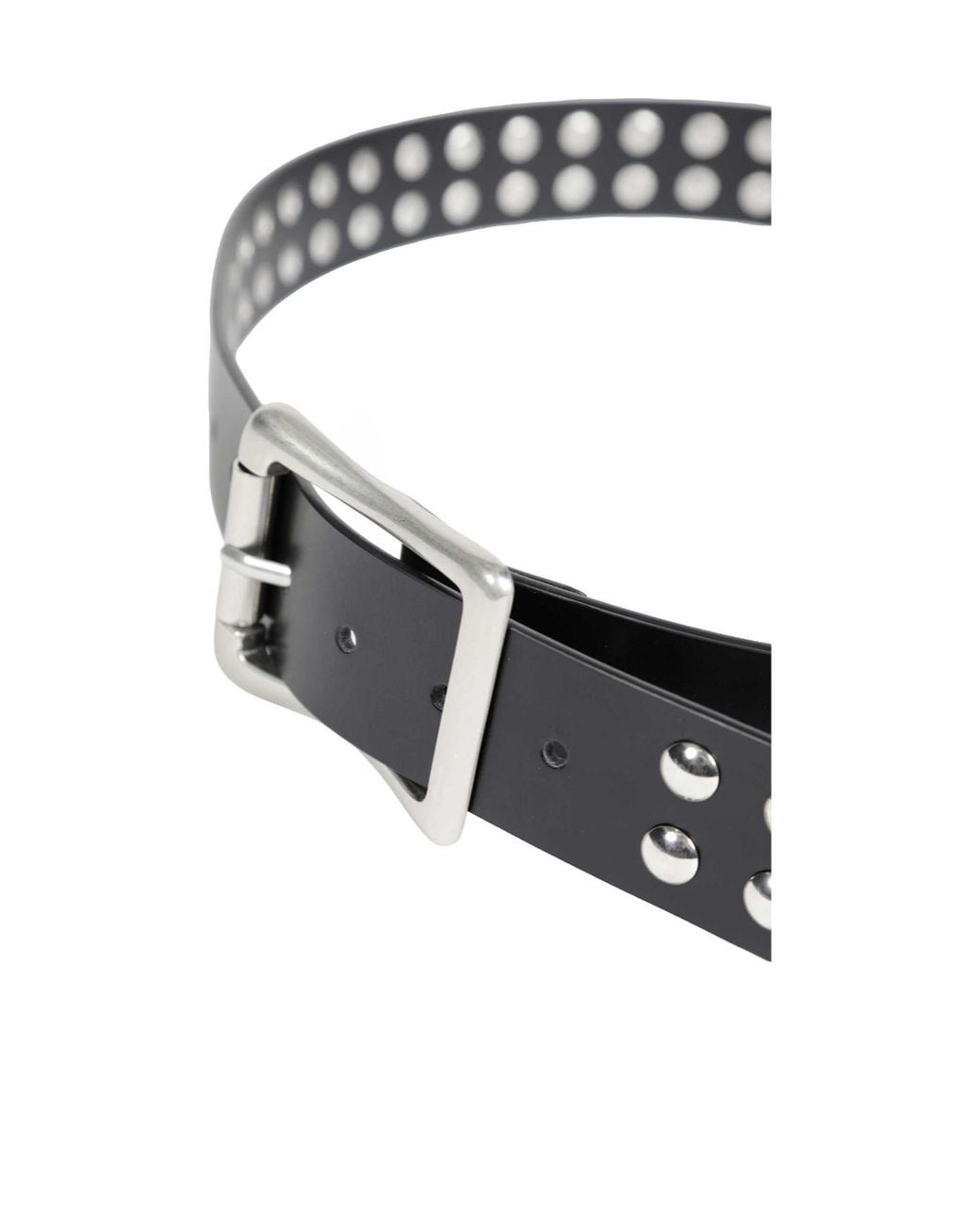 Ann Demeulemeester White Studded Belt for men
