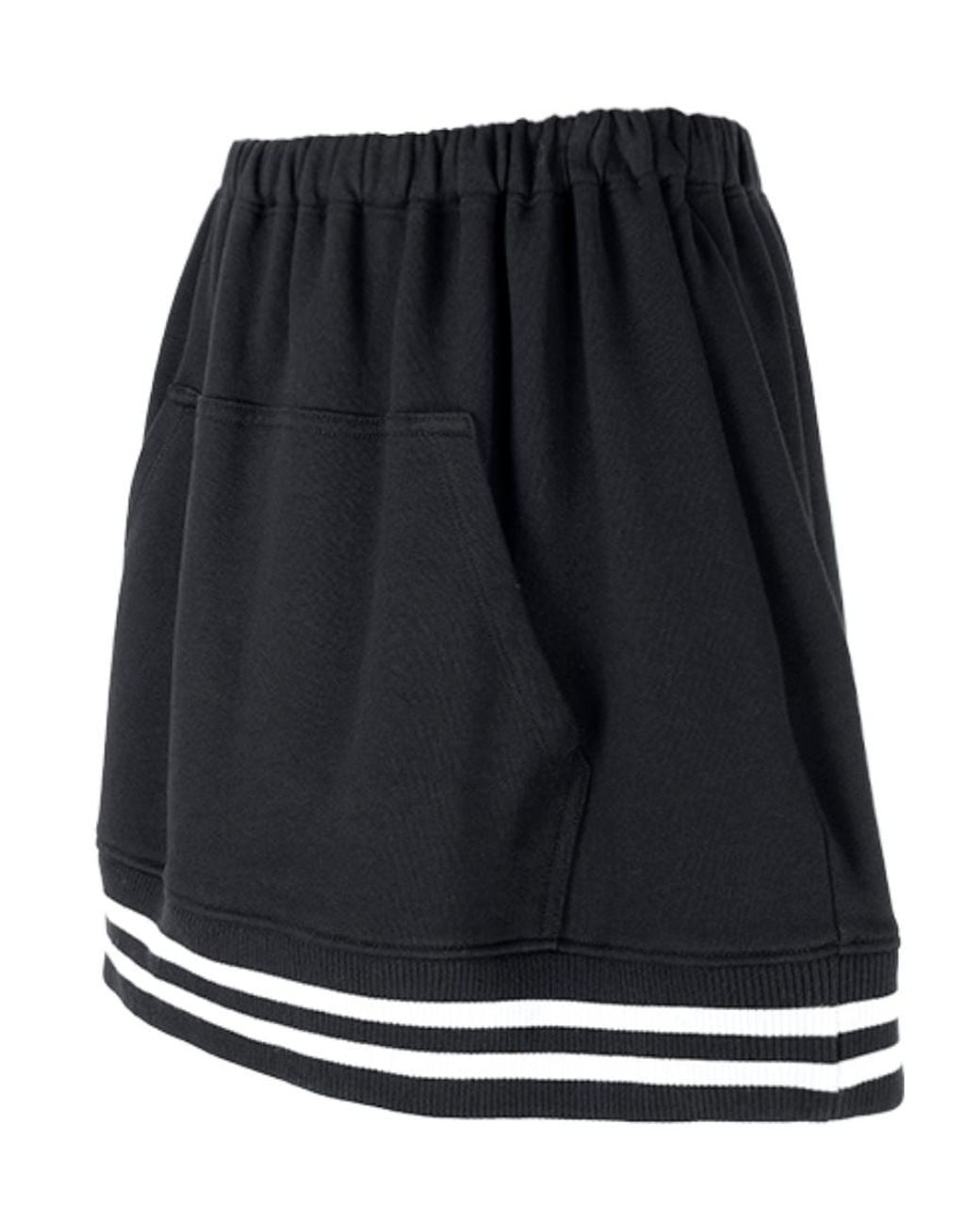 RED Valentino Black Striped Rib Skirt