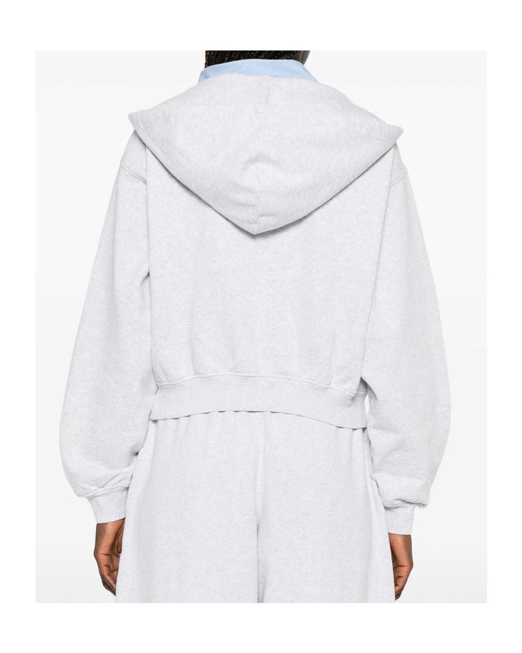 Alexander Wang White Long-Sleeved Layered Hoodie