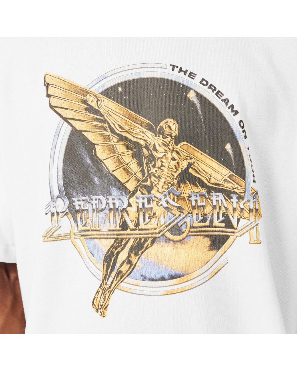 Represent White Crewneck Shortsleeve Tshirt for men