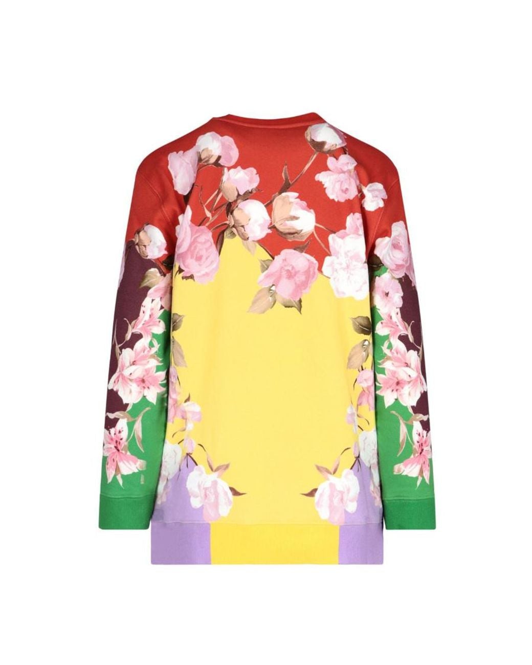 Valentino Multicolor Floral-Print Logo Sweatshirt