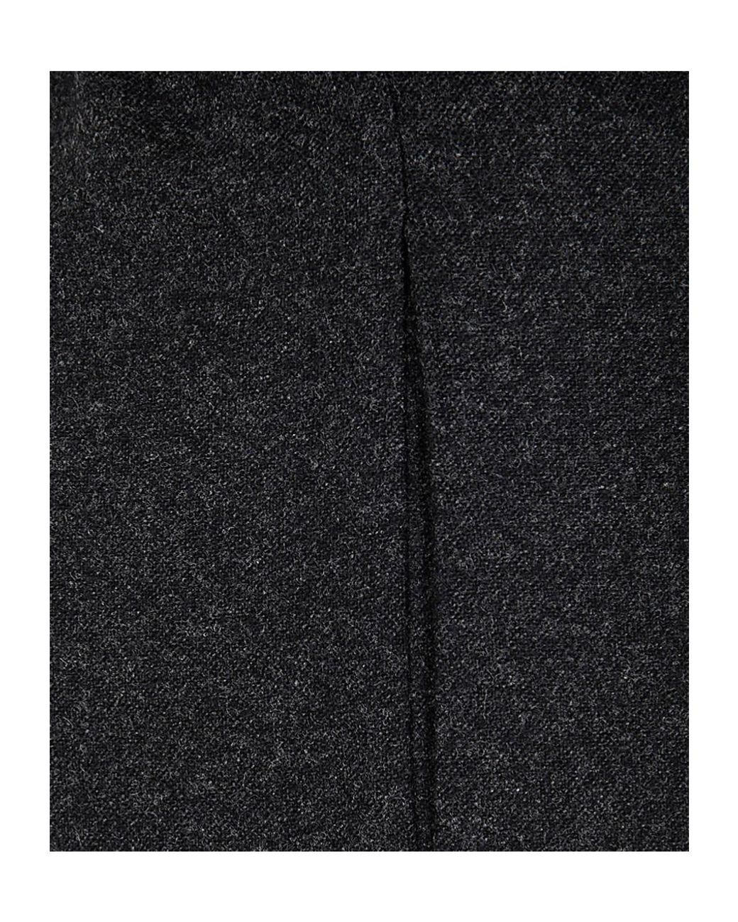 D.exterior Black Card Flannel Wide Leg Trousers