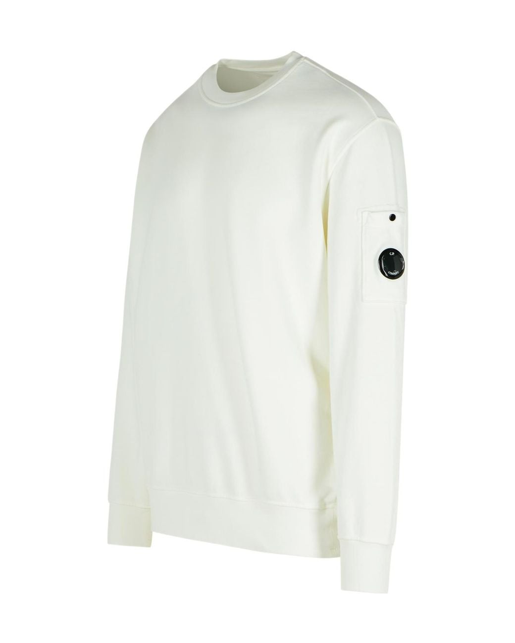 C P Company White Lens Pocket Sweatshirt for men