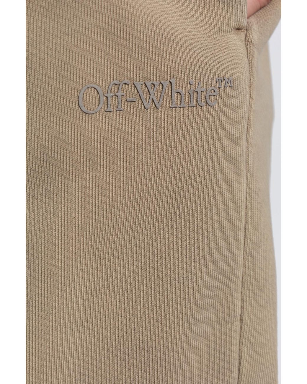 Off-White c/o Virgil Abloh Natural Logo Embroidered Drawstring Sweatpants for men