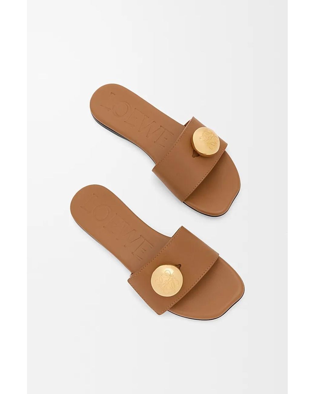 Loewe Brown Logo Plaque Slides
