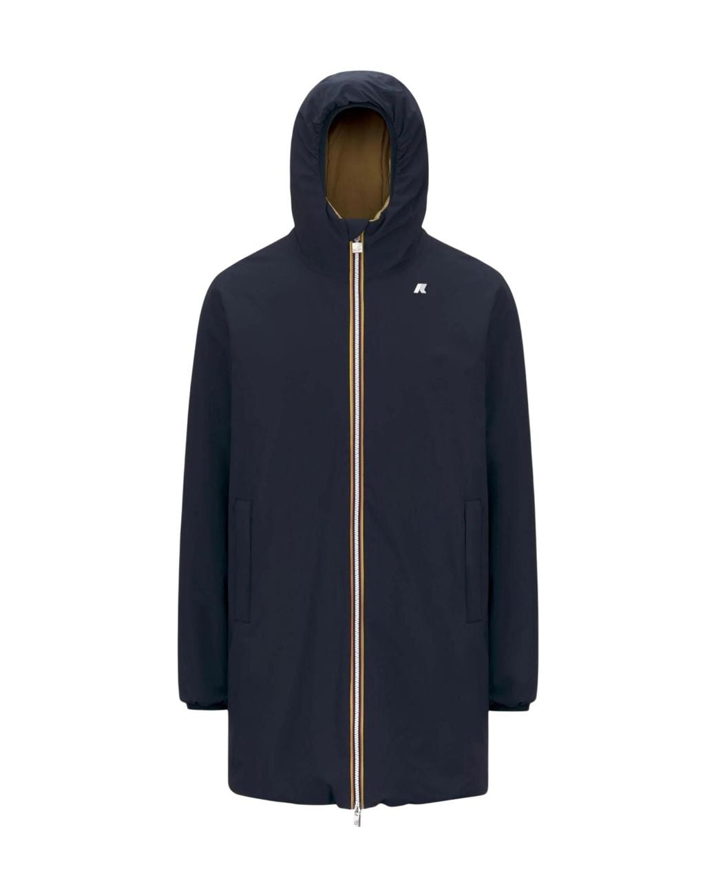 K-Way Blue Jacob St Reversible Hooded Coat for men