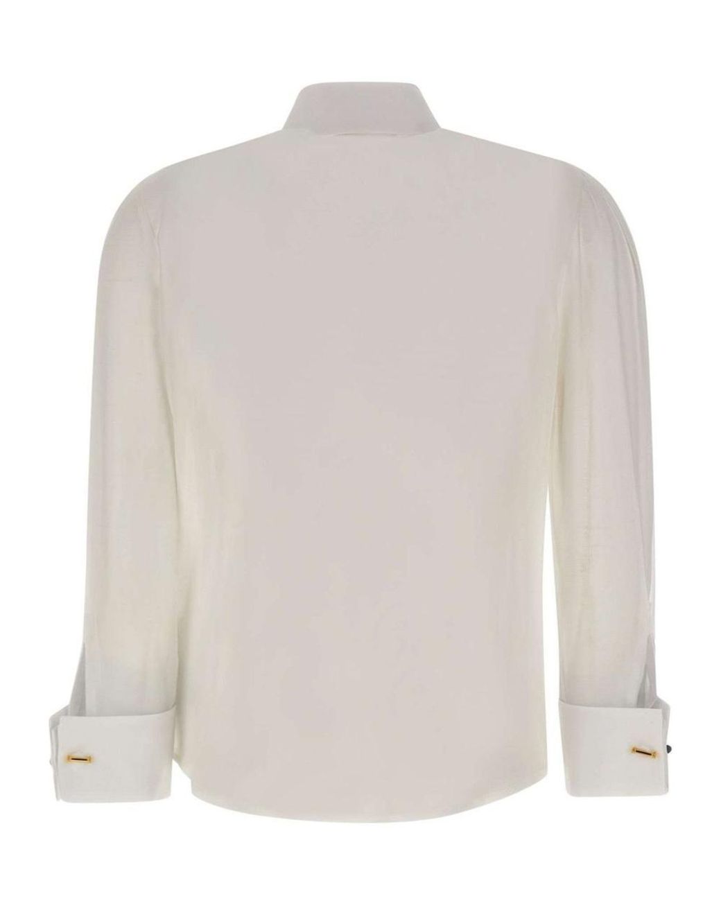 Elisabetta Franchi Gray Ruffled Trim Shirt