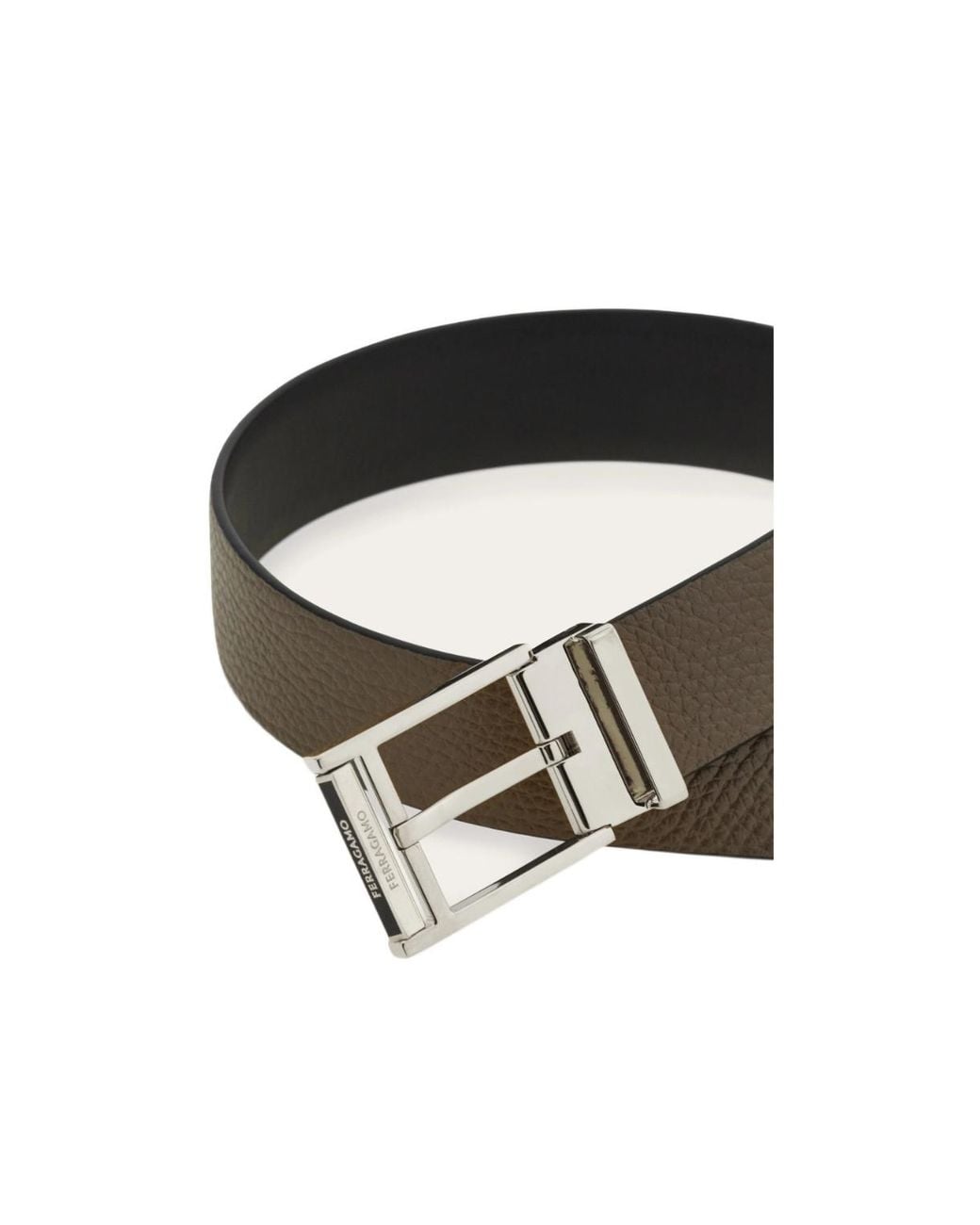 Ferragamo White Reversible And Adjustable Belt for men