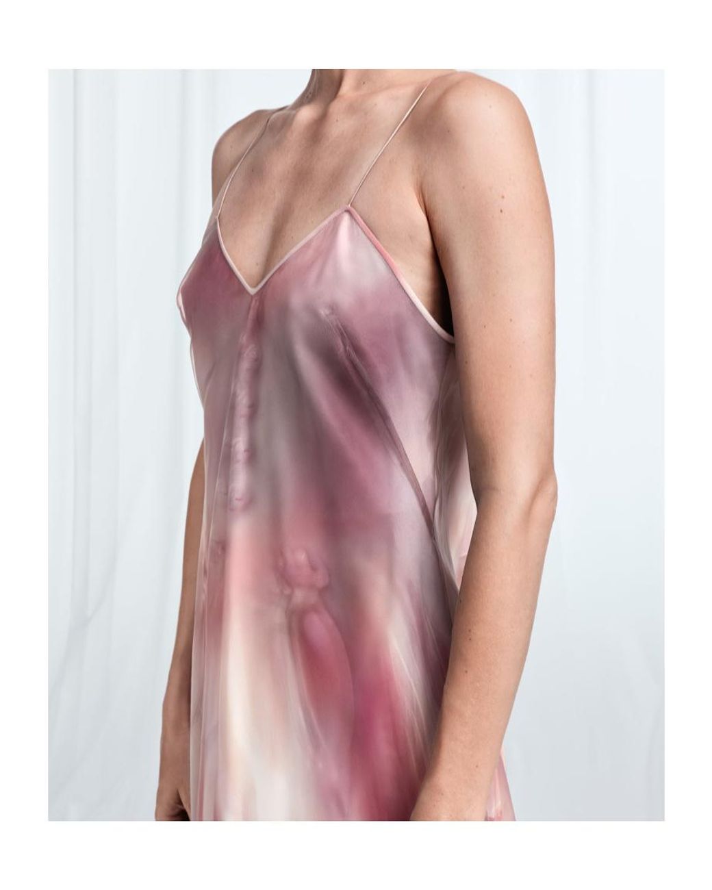 Maison Margiela Pink Trompe L'Oeil Organza Slip Dress