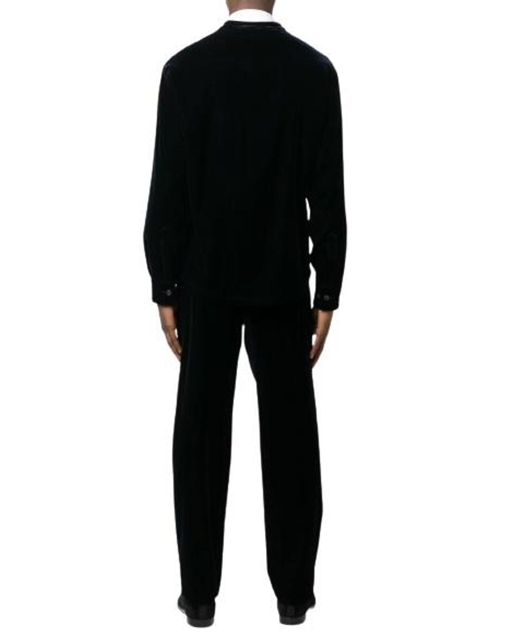 Giorgio Armani Black Long Sleeve Jacket Pants 2-Piece Set for men