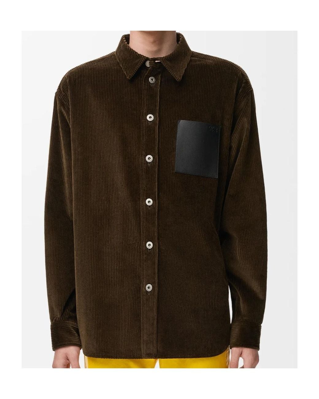 Loewe Brown Long Sleeve Buttoned Shirt for men