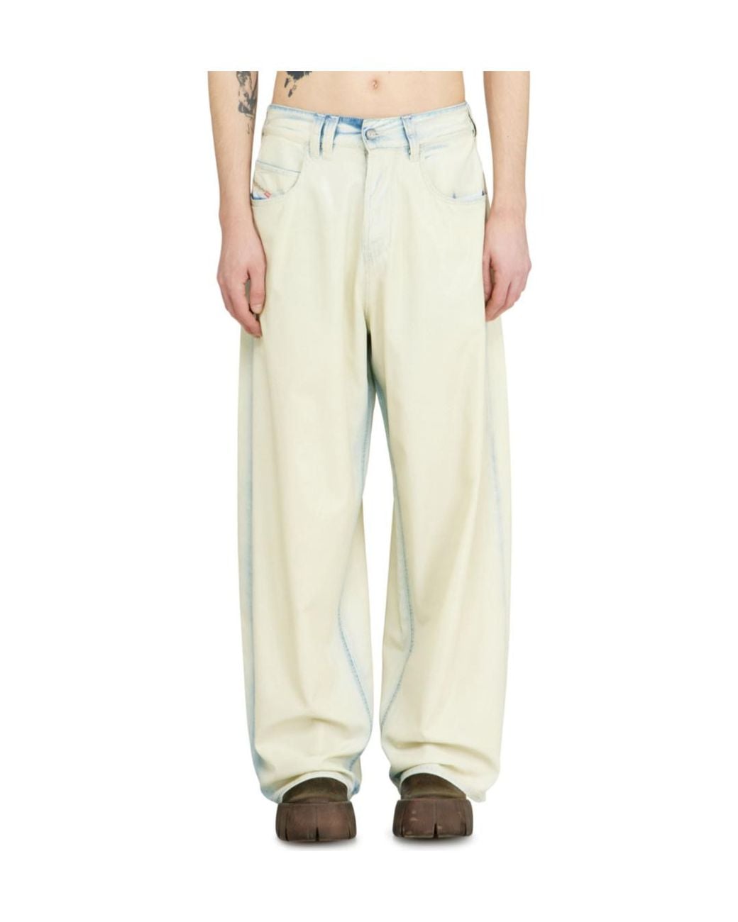 DIESEL Natural 1997 D Enim Wide-Leg Jeans for men