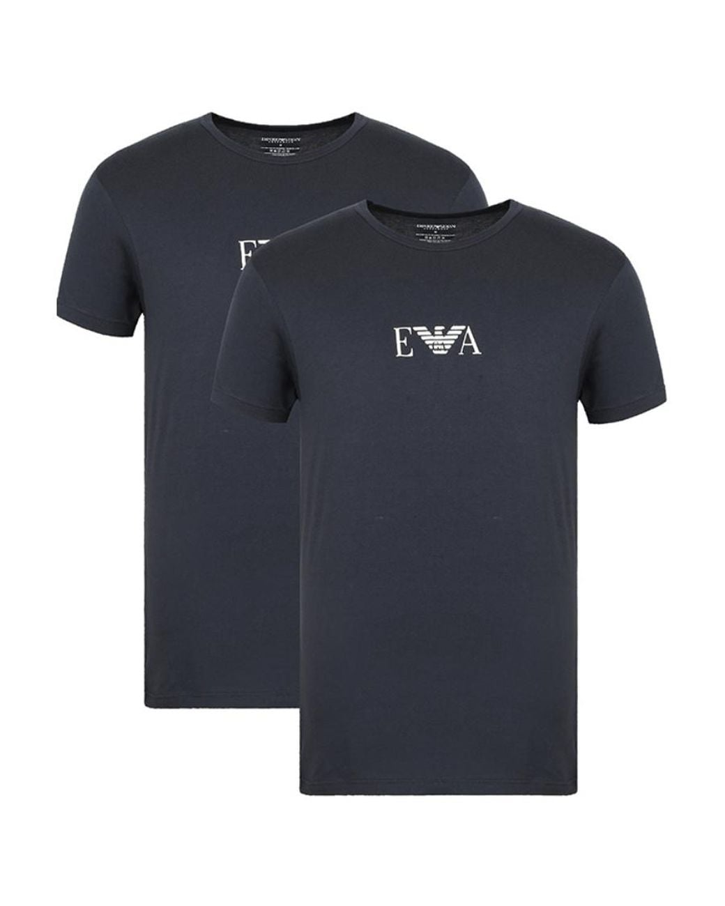 Emporio Armani Blue Logo Two-Pack T-Shirt Set for men