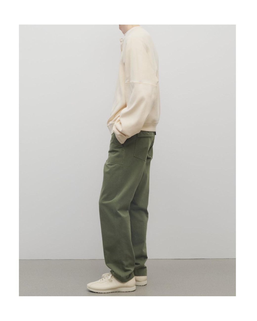 The Row Green Belt Loops Slacks for men