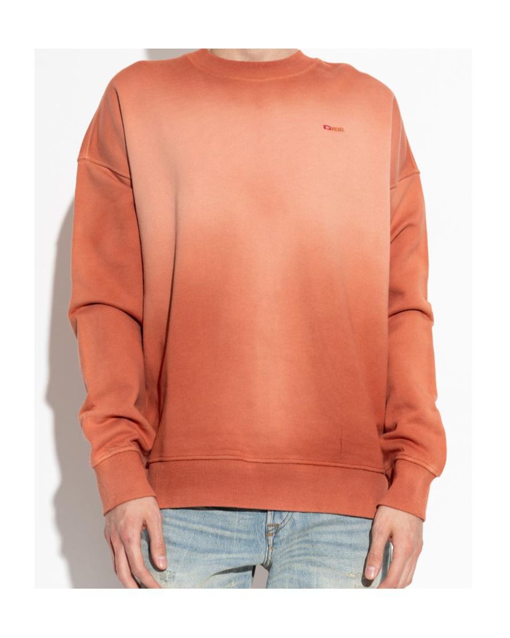 DIESEL Orange Rob R 1 Gradient Sweatshirt for men