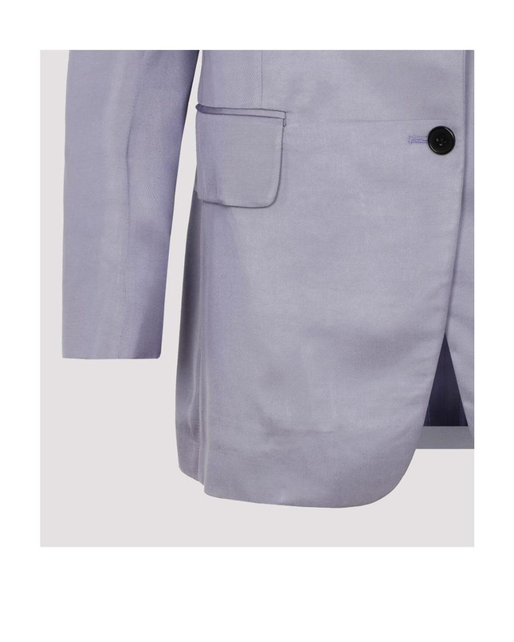 Tom Ford Blue Single-Breasted Blazer