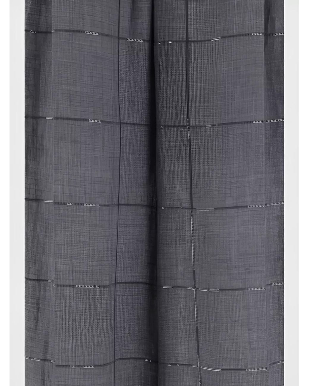 Brunello Cucinelli Gray Checked Dazzling Pants