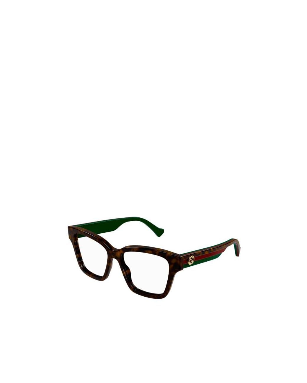 Gucci Black Eyewear Rectangular Logo Glasses And Frames