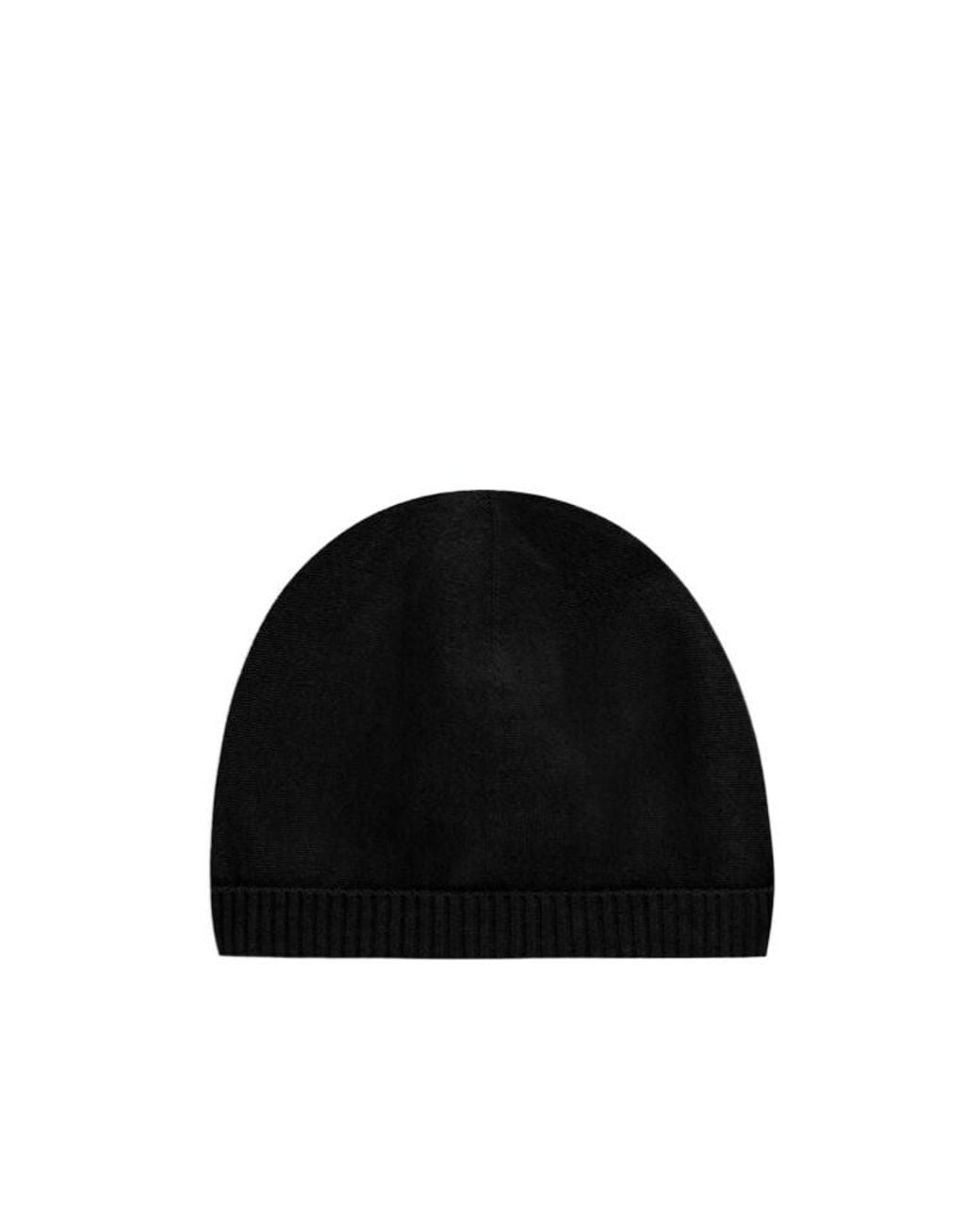 Dolce & Gabbana Black Turn-Up Hem Knitted Beanie