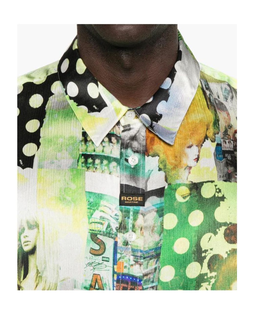 Martine Rose Green Long-Sleeved Shirt for men