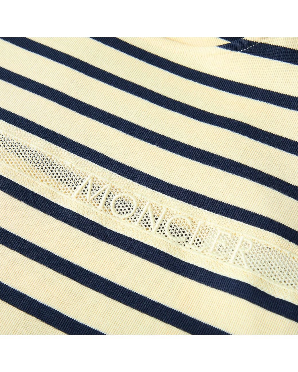 Moncler White Striped T-Shirt