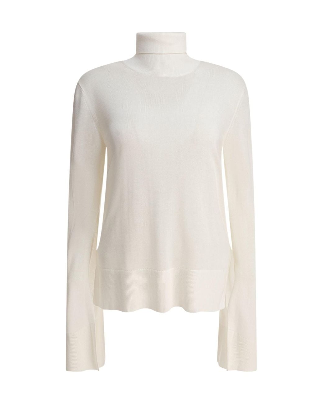 Totême White Totême High Neck Knitted Blouse